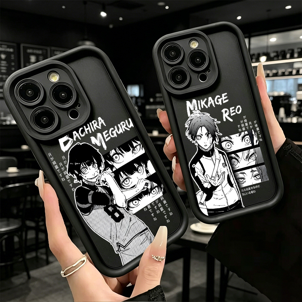 Phone Cases Quad Lock - Custodia Morbida in TPU Anime B-Blue