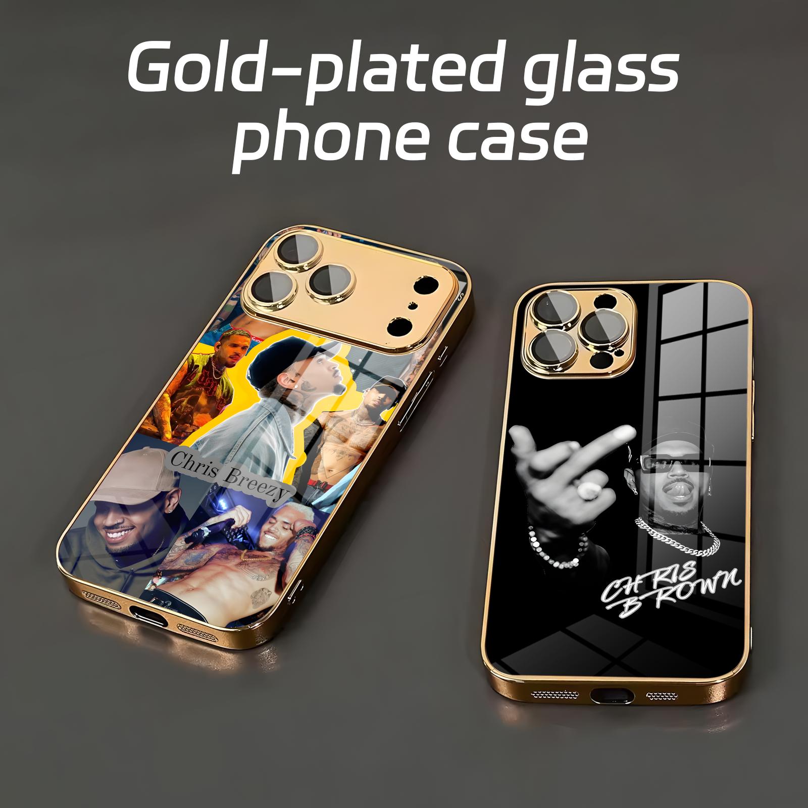 Phone Cases Brown - Cover per telefono in vetro elettroplaccato