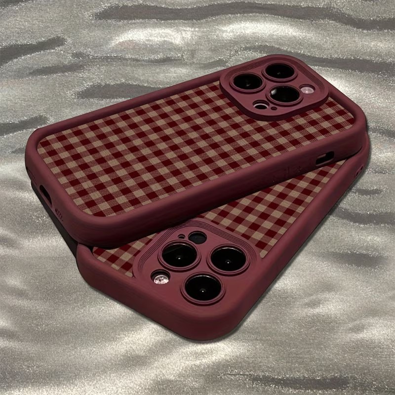 Phone Cases Brown - Custodia Morbida in TPU a Quadri