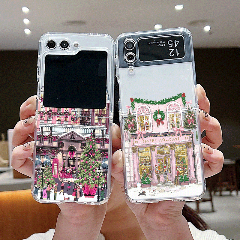 Phone Cases Z Fold 5 - Edificio rurale Paesaggio di neve Custodia