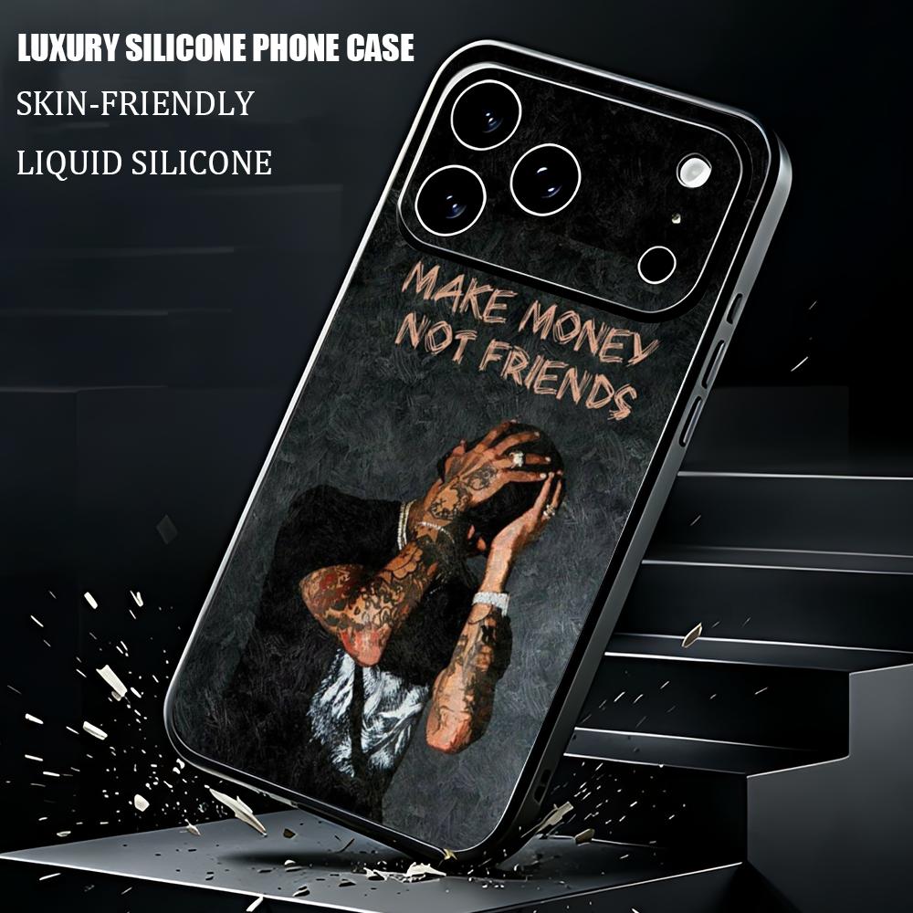 Phone Cases Brown - Cover Morbida Nera Antiurto A-Chris Brown