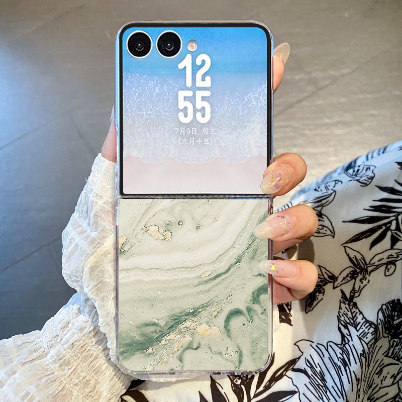 Phone Cases Z Fold 5 - Cover per telefono con motivo marmorizzato