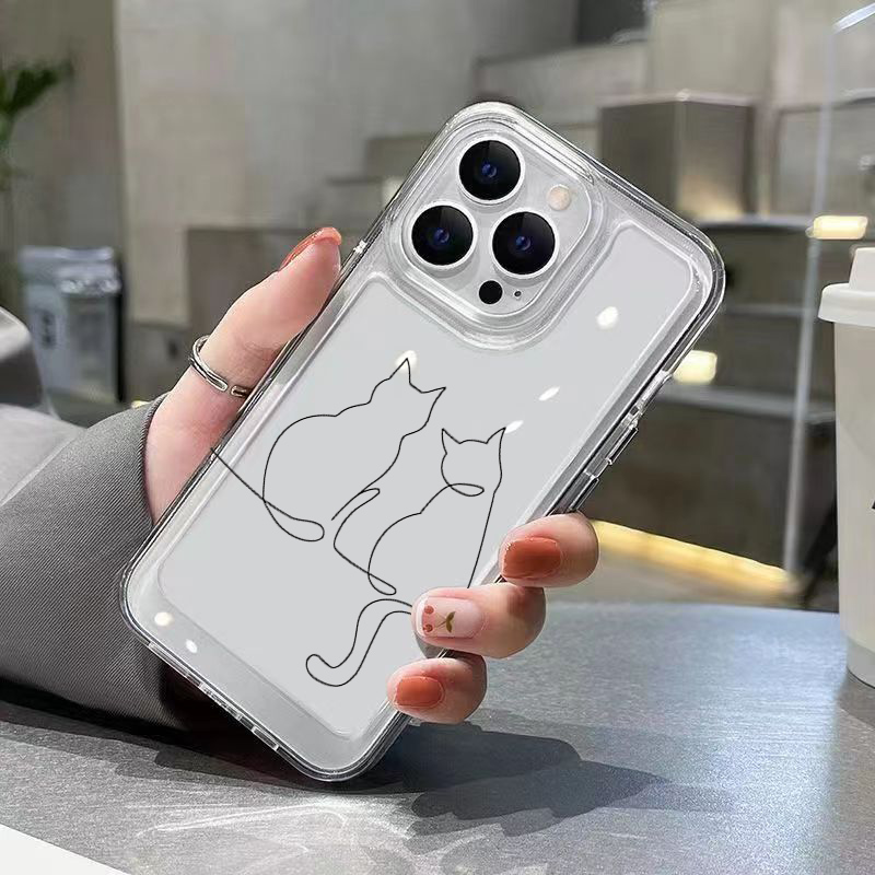 Cute Line Cat Custodia Antiurt - Phone Cases Iphone 15 recensione e prezzo