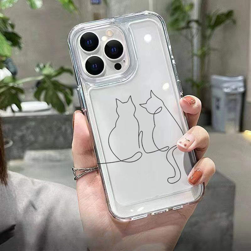 Cute Line Cat Custodia Antiurt - Phone Cases Iphone 15 recensione e prezzo