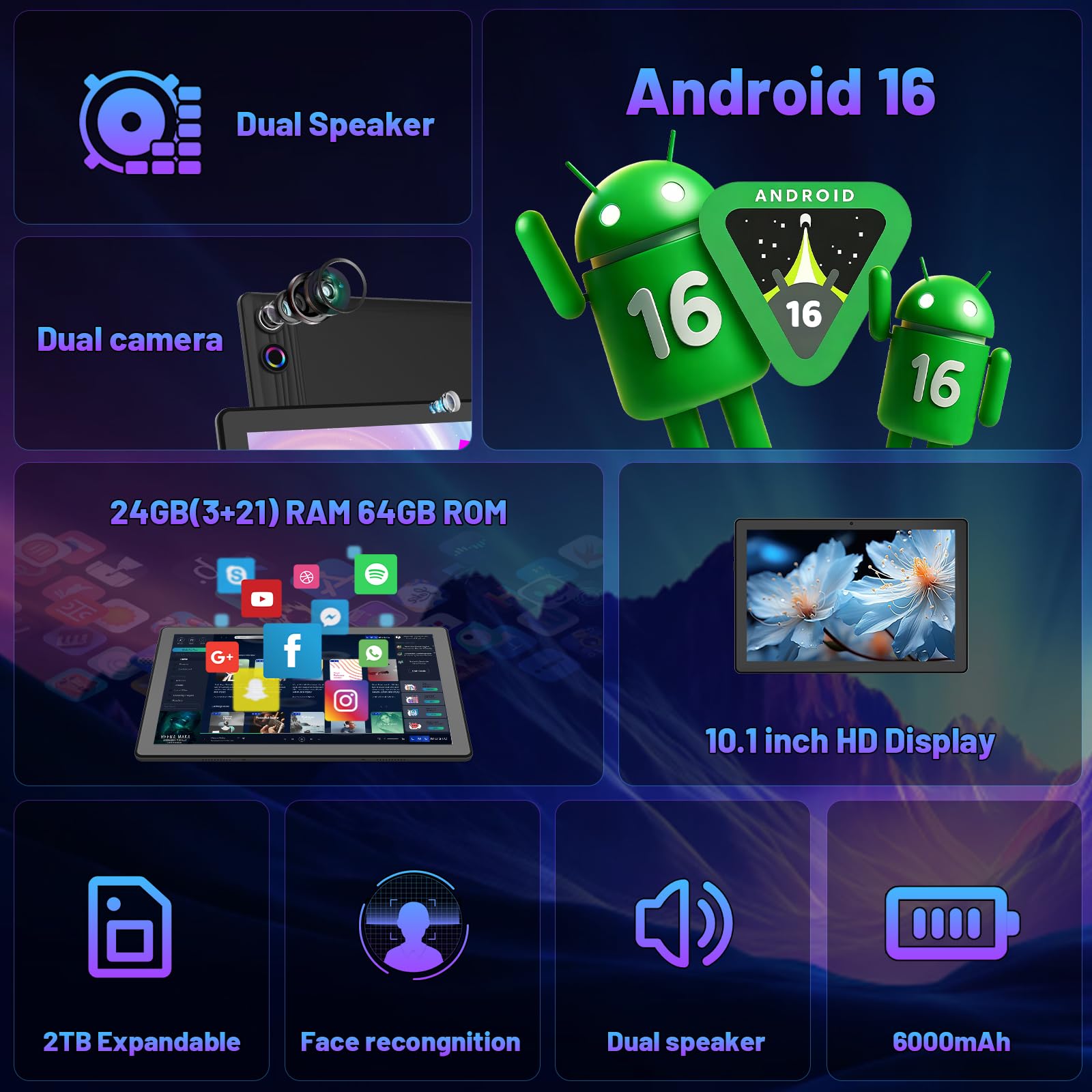 Tablet Android 16 da 10,1 Poll - Phone Cases Android recensione e prezzo